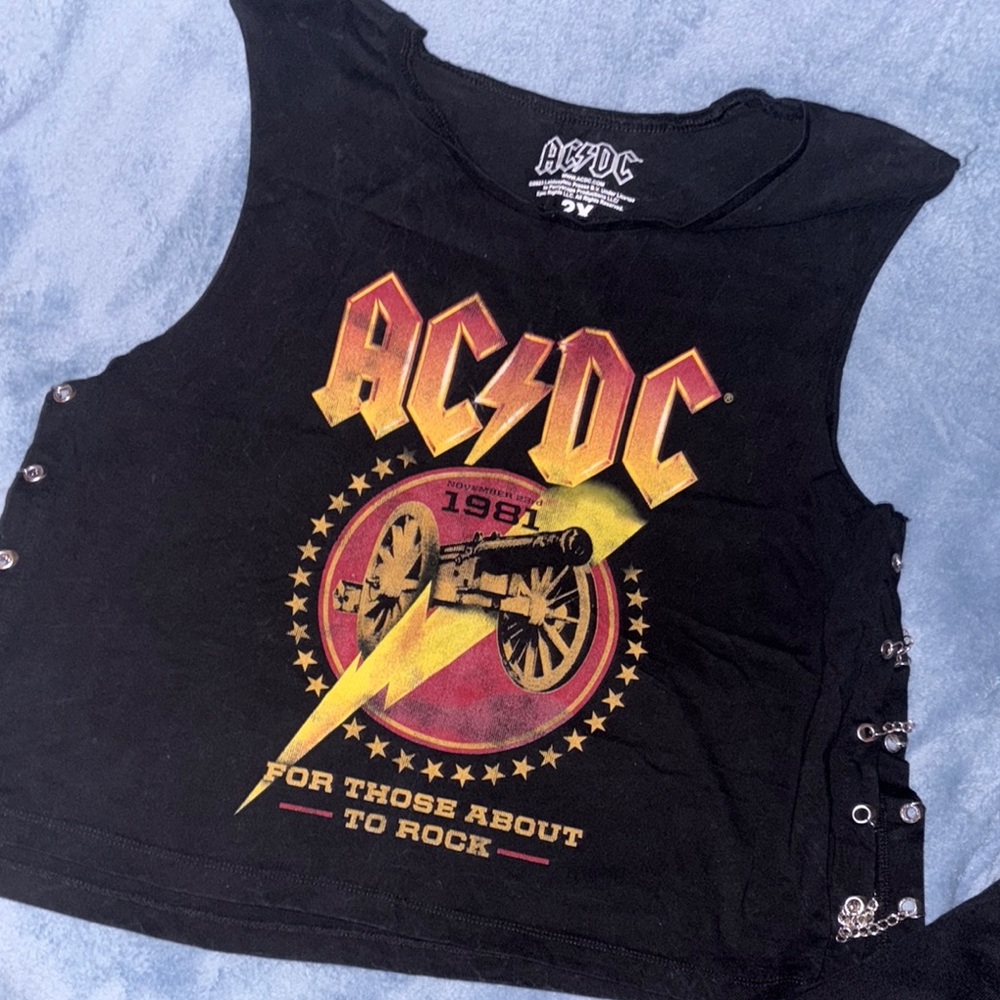 AC/DC Black Graphic Tank Top